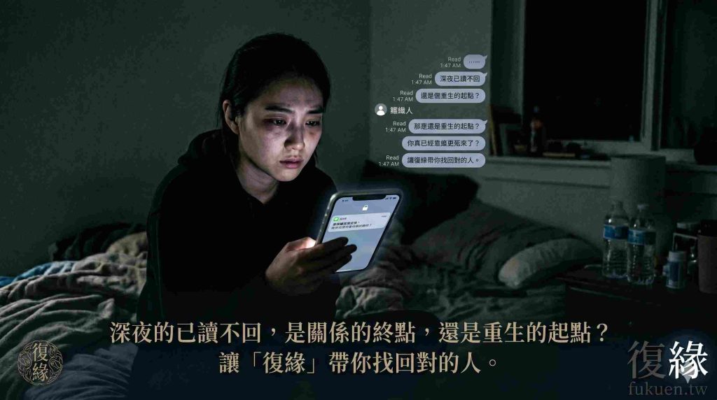 復緣情感修復：深夜看著被封鎖與已讀不回的LINE對話框，思索分手復合的轉機